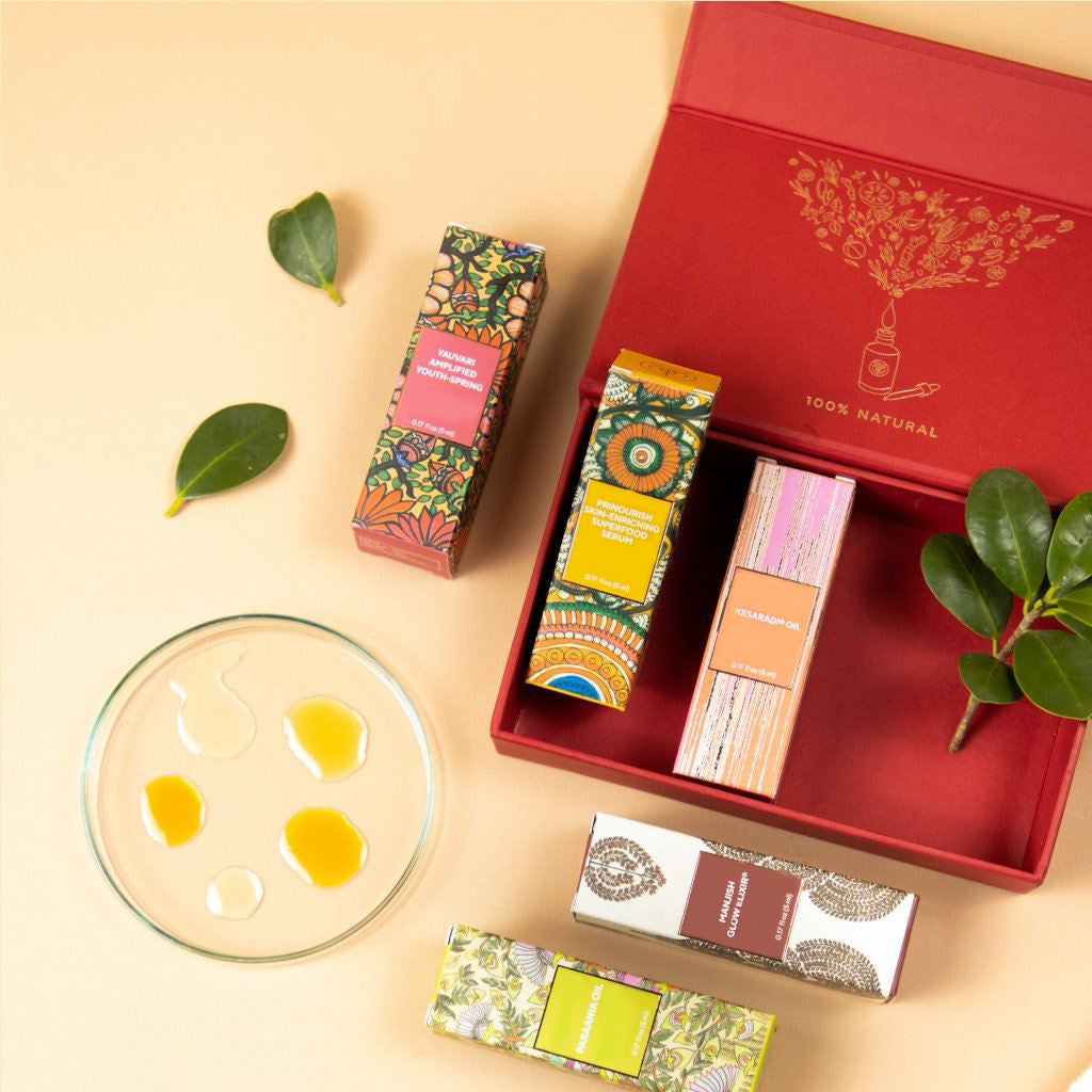 Mini-Gesichtsöl-Kit mit Layuna Persönlicher Gesichtsmassagestab
